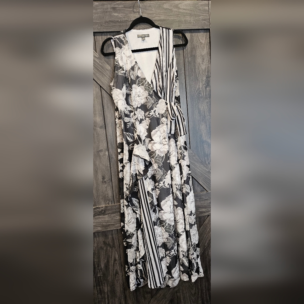 Kate & Mallory Black and White Asymmetrical Dress
